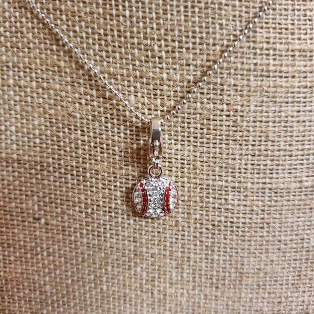 Origami owl Baseball Charm Necklace